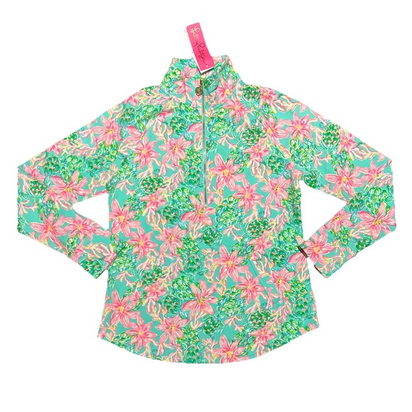 Lilly Pulitzer Sweaters - Lilly Pulitzer NWT UPF 50+ Skipper Popover So Shellegant Sz Small 1/4 Zip